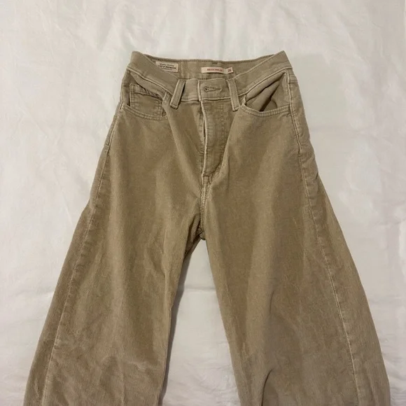 Stylish Tan Wide-Leg Pants size 26 - Picture 9 of 11